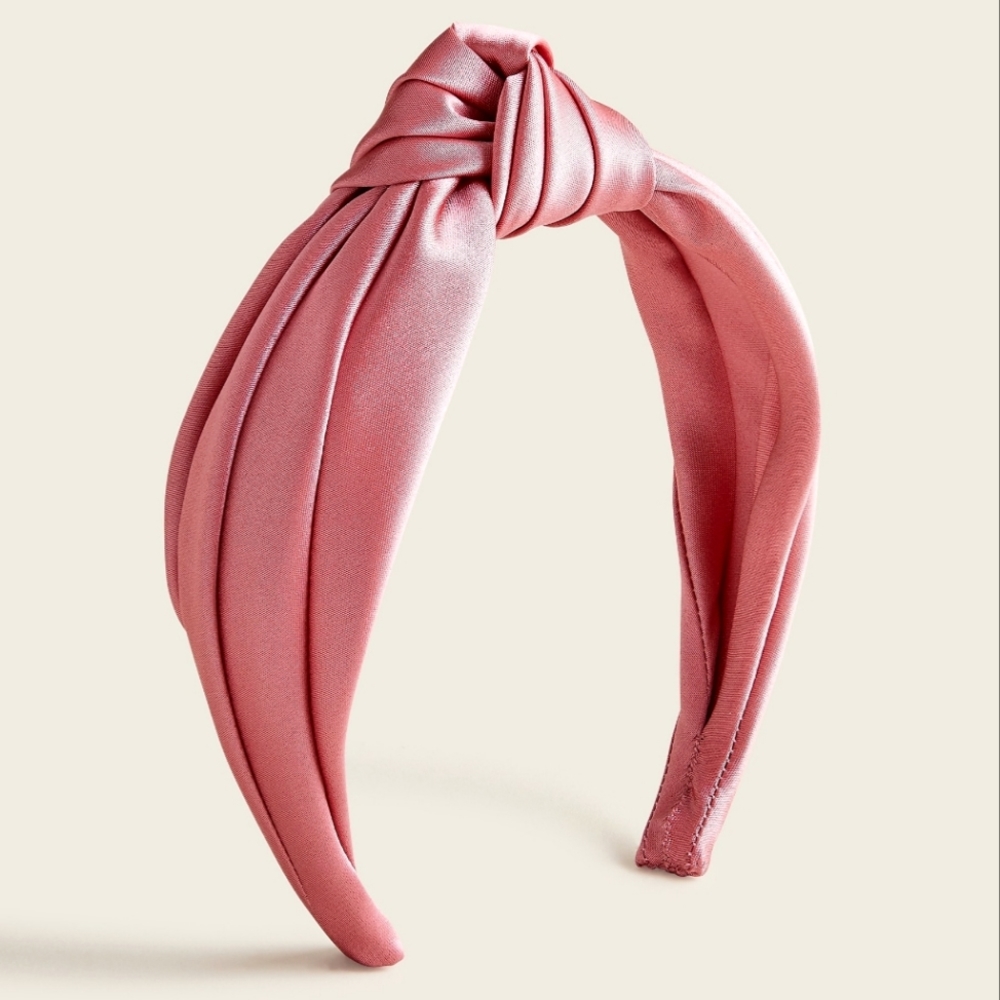 🆕️ J. CREW Knot Headband in Rose Petal Pink Satin